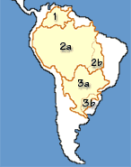 Quelques bassins versants d'Am&eacute;rique du Sud