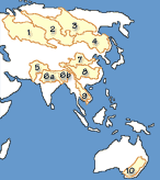 Quelques bassins versants d'Asie et d'Oc&eacute;anie
