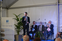 Inauguration des installations de l&#039;OIEau - Eric TARDIEU, Directeur Général de l&#039;OIEau, lors du discours inaugural